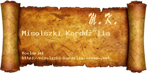 Misolszki Kordélia névjegykártya